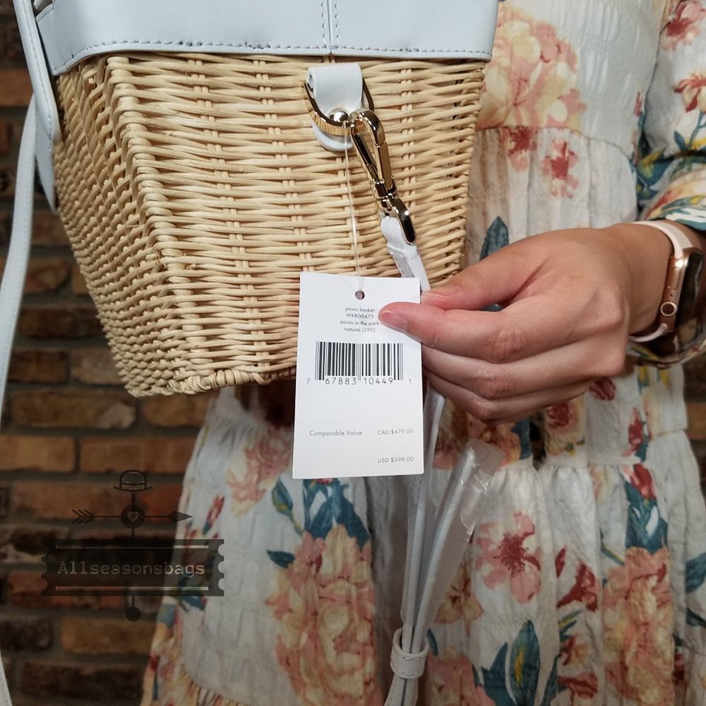 Kate Spade Picnic In Park Basket Strawberry BAG novelty handbag CROSSBODY STRAP - Picture 9 of 13